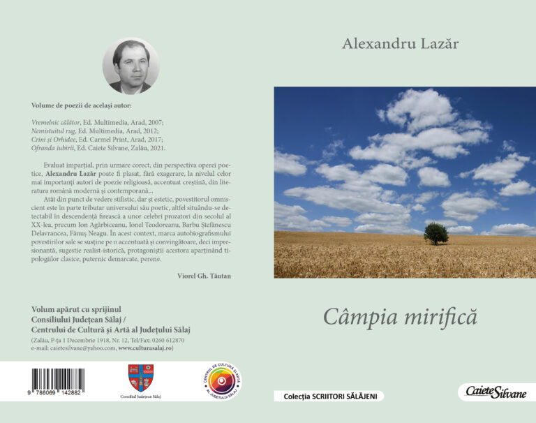 Volumul de proză „Câmpia mirifică”, de Alexandru Lazăr, la Editura „Caiete Silvane”